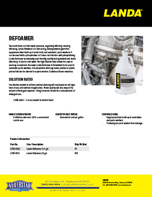 Defoamer Product Sheet