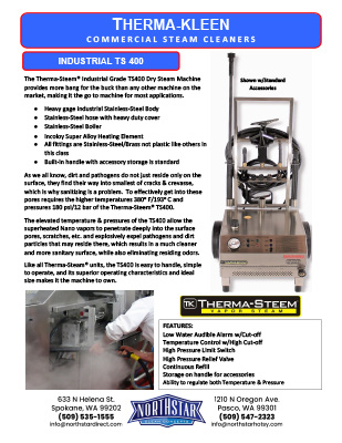 Therma-Steem Industrial 400 Product Sheet