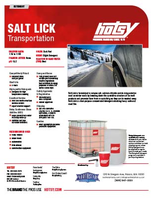Salt Lick Product Sheet