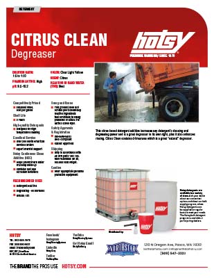 Citrus Clean Product Sheet