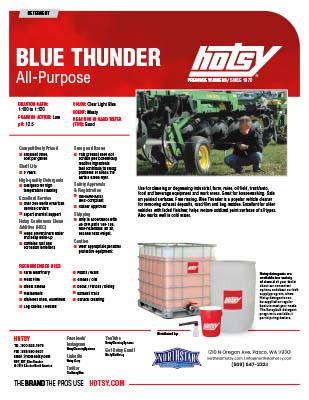 Blue Thunder Product Sheet