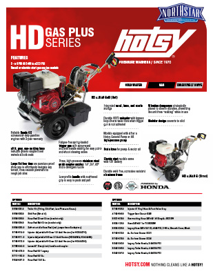 Hotsy HD Gas Plus Product Sheet