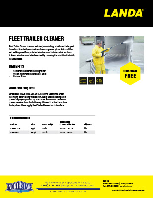 Fleet Trailer Cleaner Product Sheet