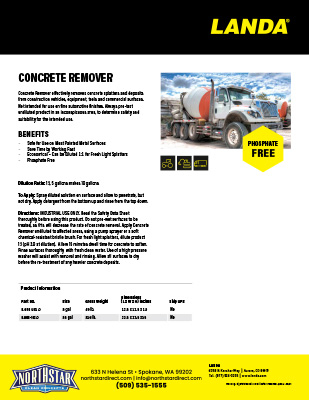 Concrete Remover Product Sheet