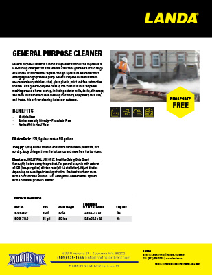 General Purpose Cleaner Product Sheet