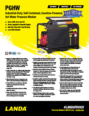 Landa PGHW Product Sheet