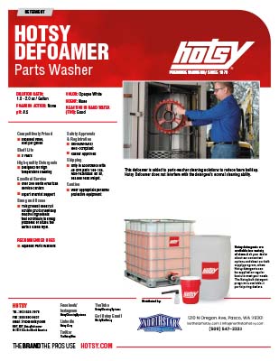 Hotsy Defoamer Product Sheet