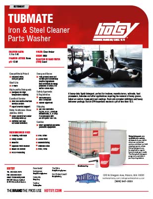 Tubmate Iron And Steel Cleaner Product Sheet