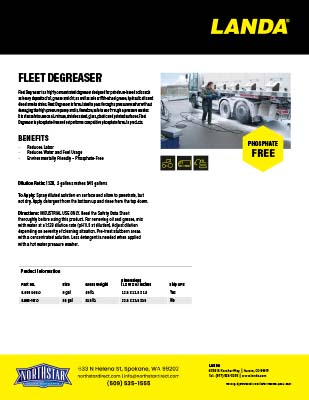 Fleet Degreaser Product Sheet