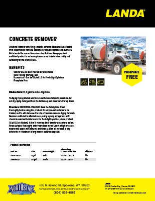 Product Sheet - Landa Concrete Remover