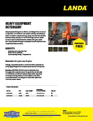 Heavy Equipment Detergent