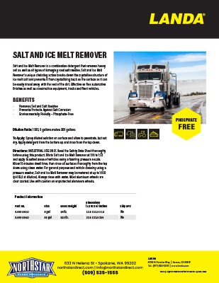 Salt and Ice Melt Remover Product Sheet