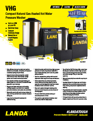 Landa VHG Series Product Sheet
