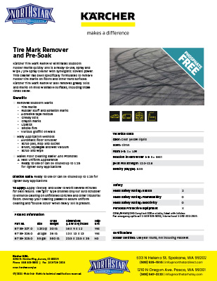 Tire Mark Remover Product Sheet