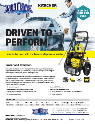 Karcher Pro Am HD Product Sheet