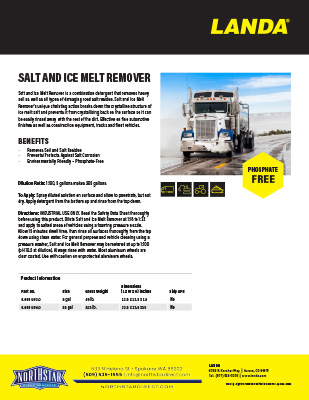 Salt and Ice Melt Remover Product Sheet