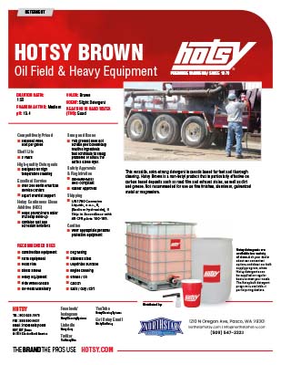 Hotsy Brown Product Sheet